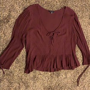 Burgundy blouse